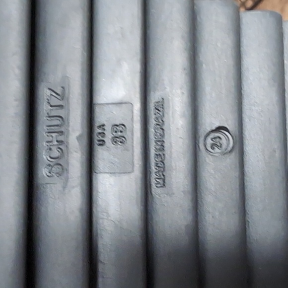 Schutz Ruth Embellished Leather Flatform Slingback Sandals Size 8.0 In White 1.5 - Picture 8 of 12